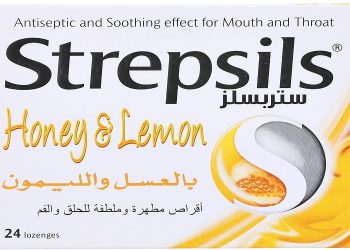 ستربسلز بالعسل والليمون- STREPSILS HON&LEMO لتخفيف آلام الحلق