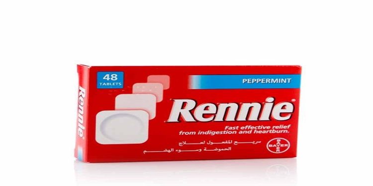 ريني – RENNIE مضاد للحموضة لتخفيف أعراض عسر الهضم