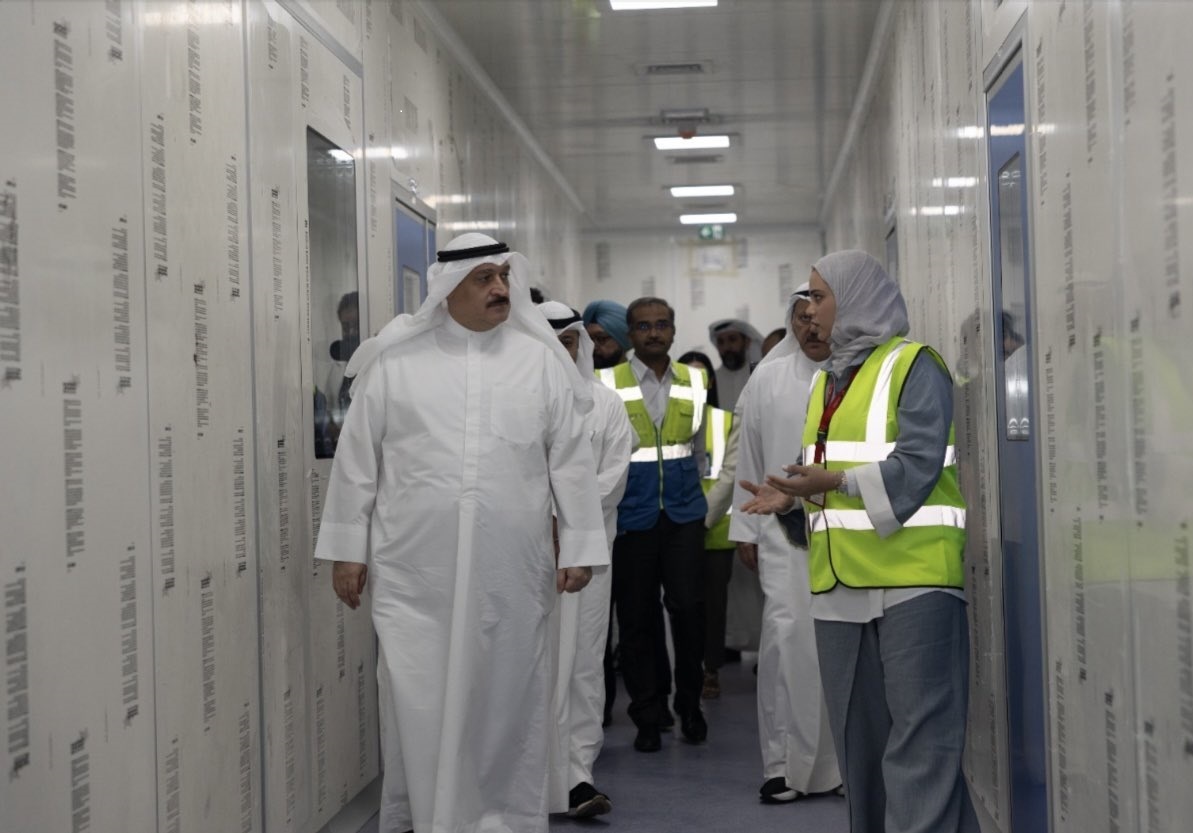 وزير الصحة الكويتي يزور مصنع «الشفاء فارما» التابع للشركة الكويتية السعودية للصناعات الدوائية
المزمع تشغيله في مارس 2026 
