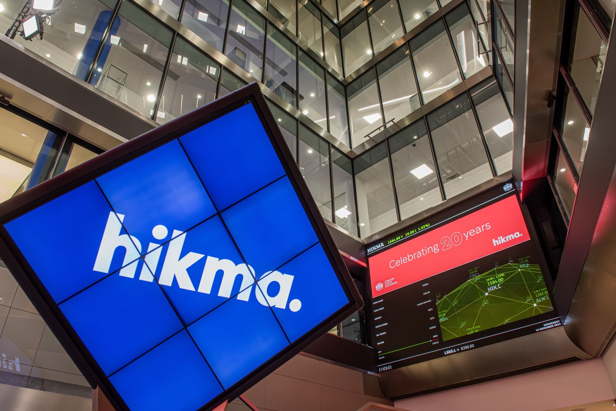 «الحكمة» تحتفل بمرور 20 عامًا على إدراجها في بورصة لندن