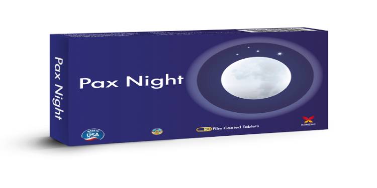 باكس نايت – PAX NIGHT مكمل غذائي طبيعي للمساعدة على النوم والاسترخاء