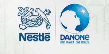 شعار شركتي نستله ودانون لأغذية وحليب الأطفال