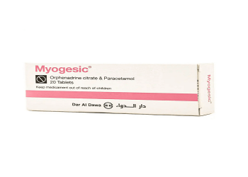 ميوجيسيك – MYOGESIC لتخفيف الصداع التوتري وتقلصات العضلات