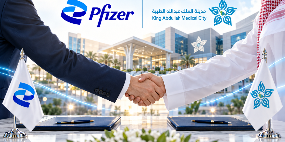 شركة فايزر السعودية ومدينة الملك عبدالله الطبية توقعان مذكرة تفاهم لتعزيز التعاون الصحي والعلمي والابتكار