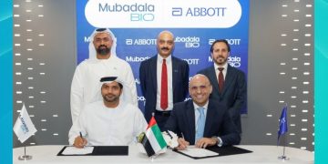 توقيع اتفاقية التعاون الاستراتيجي بين مبادلة بايو وأبوت لتوطين تصنيع علاجات صحة المرأة في الإمارات.